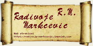 Radivoje Markčević vizit kartica